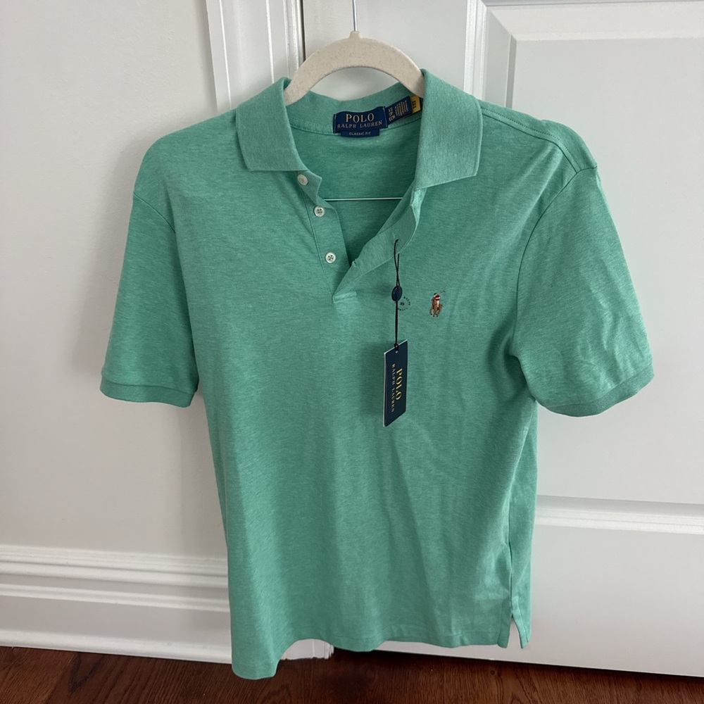 Ralph Lauren Polo Shirt in Mint Green with Embroidered Pony